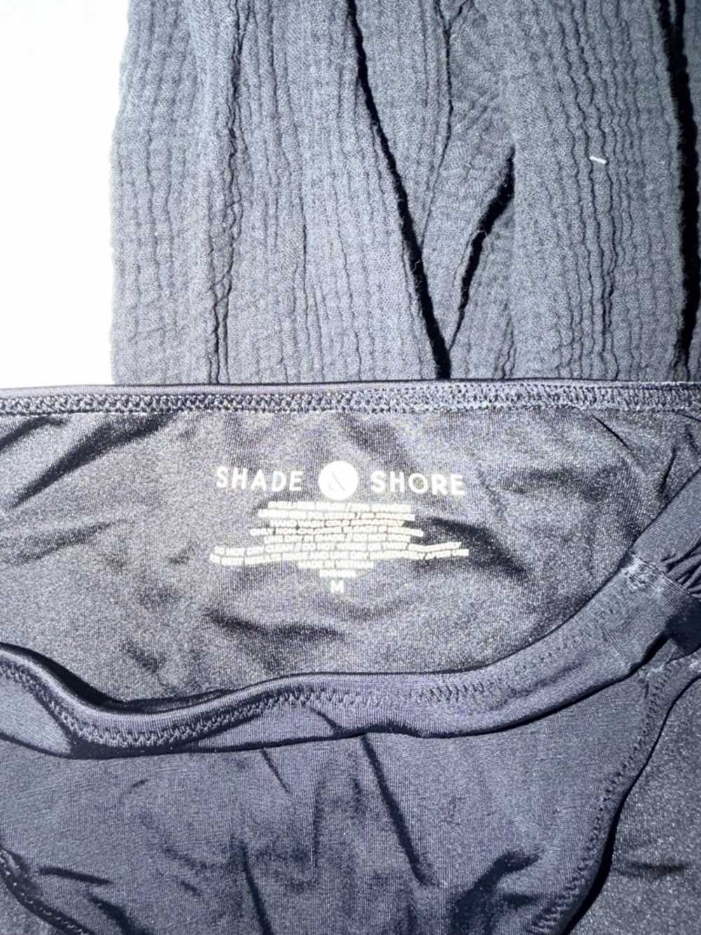 Shade & Shore Black Button-Up Gauze Shirt Swim Cover Up - Picture 4 of 6